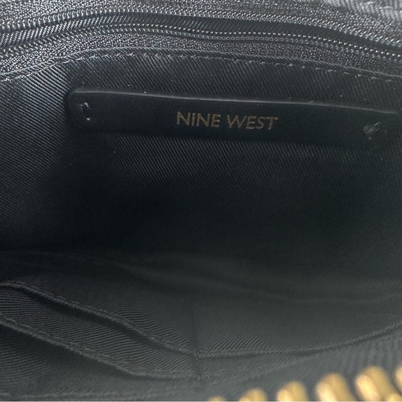 NINE WEST BLACK FAUX LEATHER WRISTLET - Picture 5 of 10